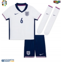 Otroški Nogometni dresi Anglija Marc Guehi #6 Domači EP 2024 Kratek Rokav (+ Kratke hlače)